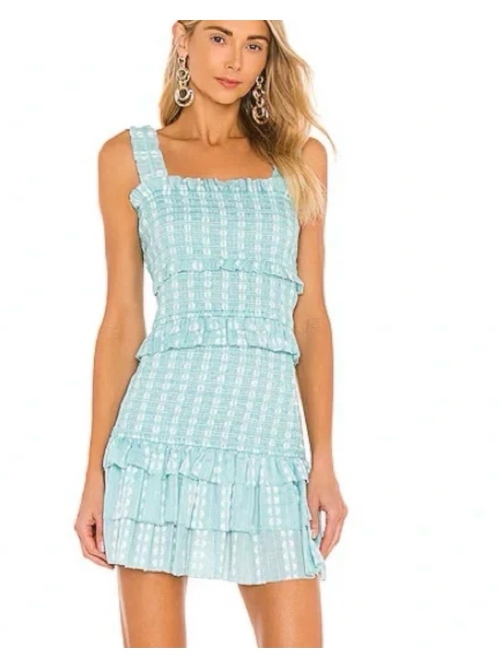 SAYLOR Smocked Tiered Ruffle Set